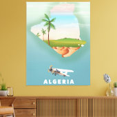 Algerije geïllustreerde reisposterprint. canvas afdruk (Insitu (Woonkamer))