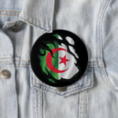 Algerije Gescheurde Vlag Ronde Button 4,0 Cm (In situ)