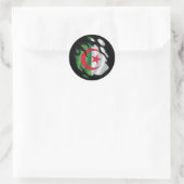 Algerije gescheurde vlag ronde sticker (Tas)