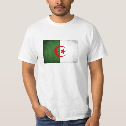 Algerije Grunge Flag T-shirt (Voorkant)