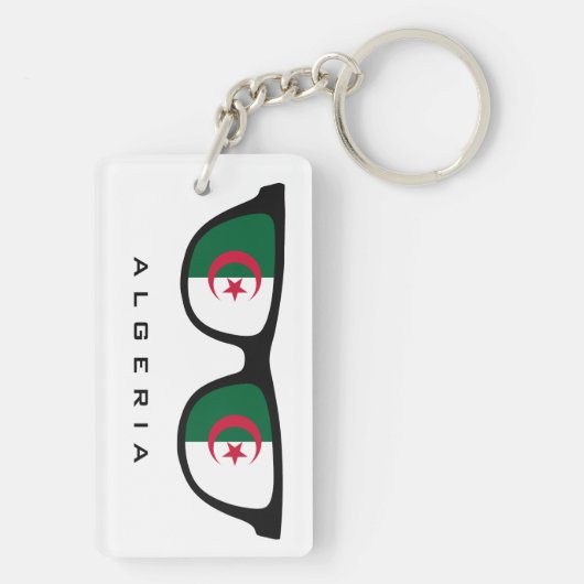 Algerije heeft aangepaste tekst en kleurenkleutel sleutelhanger (achterkant)