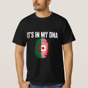 Algerije Het Zit In Mijn DNA T-Shirt - Vingerafdru