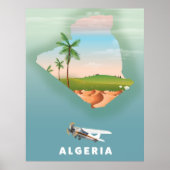 Algerije illustreerde reisposterafdrukken. poster (Voorkant)