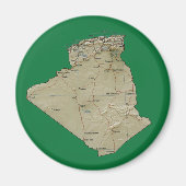 Algerije Kaart Magneet (Voorkant)