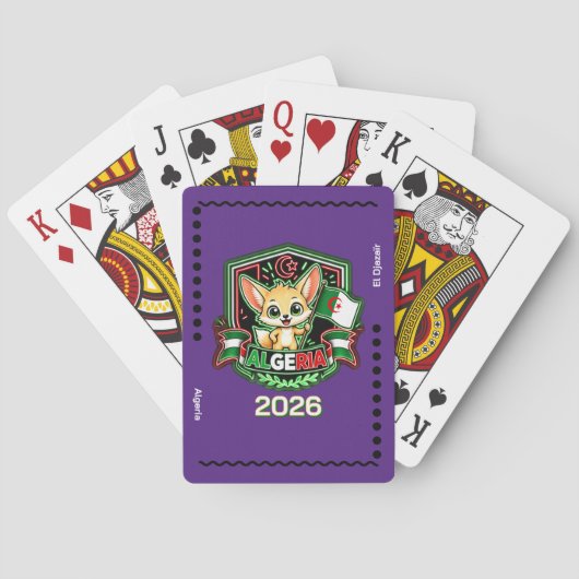 Algerije Kinderen Pokerkaarten (Achterkant)