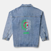 Algerije Leeuw Algerijnse vlag Algerije T-shirt Denim Jacket (Achterkant)