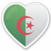 Algerije Love Flag Sticker (Voorkant)