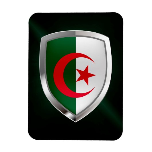 Algerije Metallic Emblem Magneet (Verticaal)