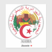 Algerije Nationaal embleem Patriottisch Sticker (Vel)