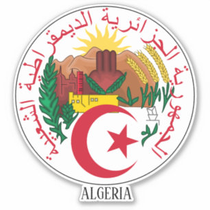 Algerije Nationaal embleem Patriottisch Sticker