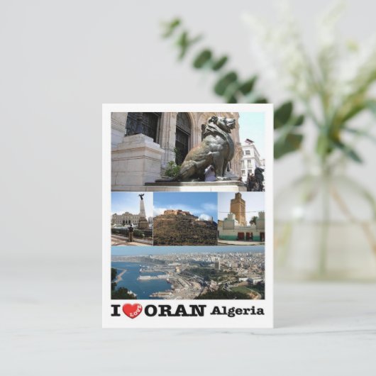 Algerije - Orano - I Love - Briefkaart (Staand voorkant)