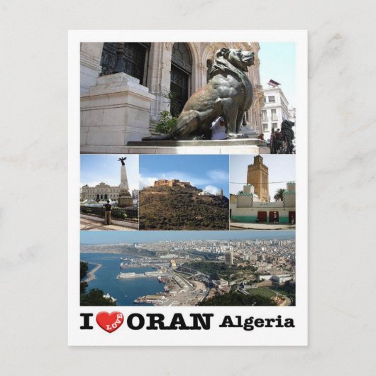 Algerije - Orano - I Love - Briefkaart (Voorkant)