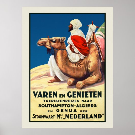 Algerije Poster 1926 Vintage Travel (Voorkant)