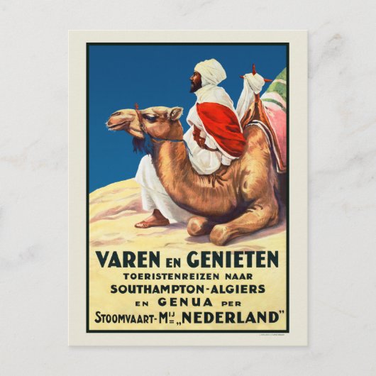 Algerije Poster 1926 Vintage Travel Briefkaart (Voorkant)