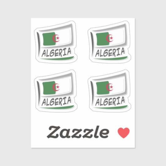 Algerije Pride X vlag Sticker (Vel)