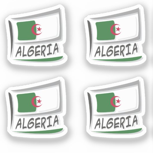 Algerije Pride X vlag Sticker (Voorkant)