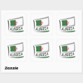 Algerije Pride X vlag Vierkante Sticker (Vel)