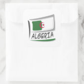 Algerije Pride X vlag Vierkante Sticker (Tas)
