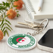 Algerije Rond Embleem Sleutelhanger (Voorkant Rechts)