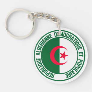 Algerije Rond Embleem Sleutelhanger