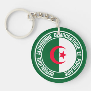 Algerije Rond Embleem Sleutelhanger