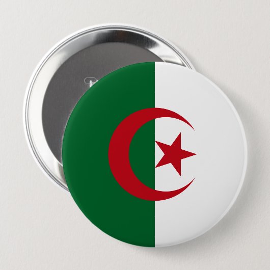 Algerije Ronde Button 4,0 Cm (Voorkant /achterkant)