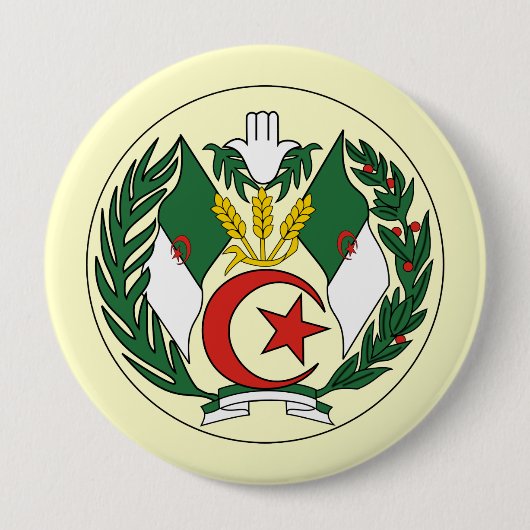 Algerije Ronde Button 4,0 Cm (Voorkant)
