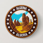 Algerije Ronde Button 7,6 Cm (Voorkant)