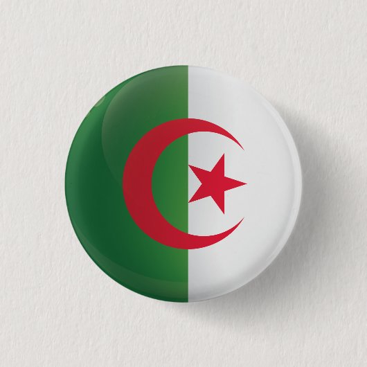 Algerije Ronde pictogramvlag Button 3,2 Cm (Voorkant)