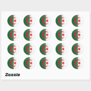 Algerije Ronde pictogramvlag Ronde Sticker