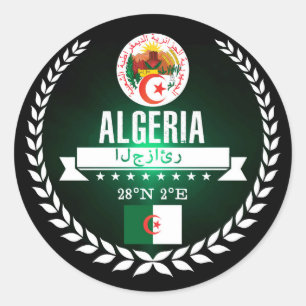 Algerije Ronde Sticker