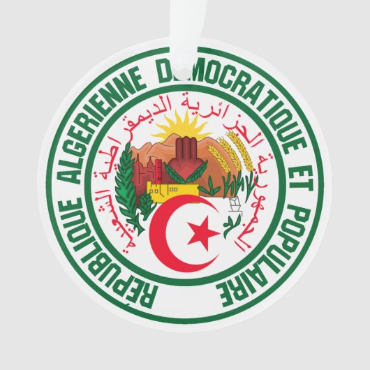 Algerije Round Emblem Ornament (voorkant)