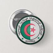 Algerije Round Emblem Ronde Button 5,7 Cm (Voorkant /achterkant)