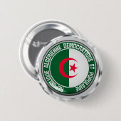 Algerije Round Emblem Ronde Button 5,7 Cm (Voorkant /achterkant)