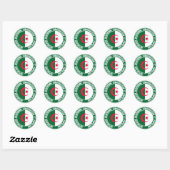 Algerije Round Emblem Ronde Sticker (Vel)