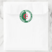 Algerije Round Emblem Ronde Sticker (Tas)