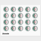 Algerije Round Emblem Ronde Sticker (Vel)