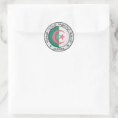 Algerije Round Emblem Ronde Sticker (Tas)