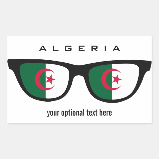 Algerije Shades aangepaste stickers (Voorkant)