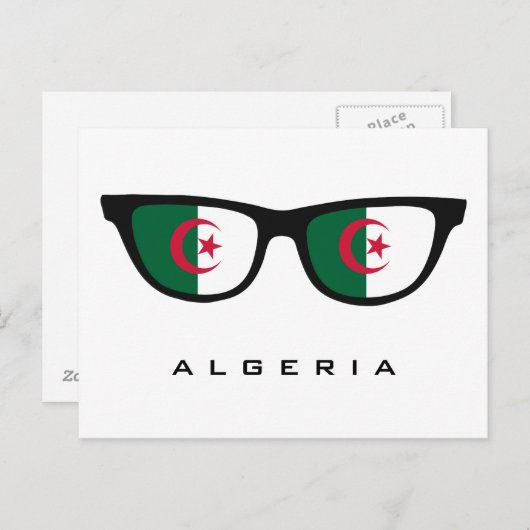 Algerije Shades aangepaste tekst & kleur briefkaar Briefkaart (Voorkant / Achterkant)