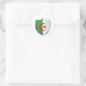 Algerije Silver Shield Flag Vierkante Sticker (Tas)