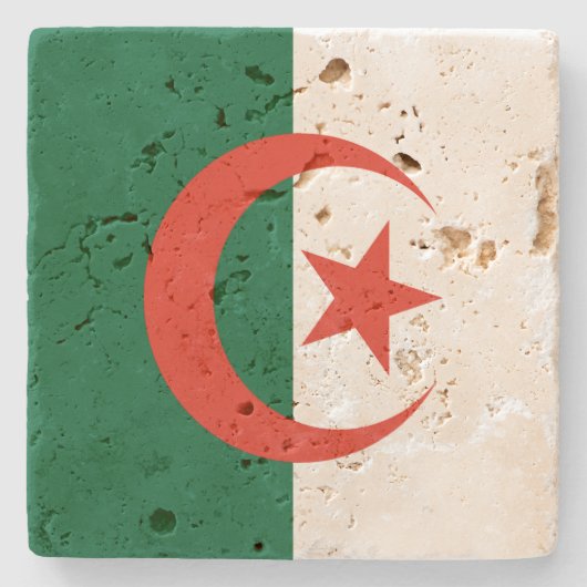 Algerije Stenen Onderzetter (Voorkant)