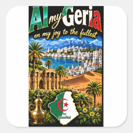 Algerije sticker (Voorkant)
