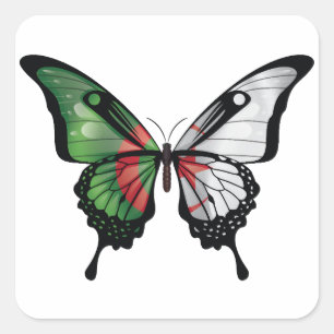 Algerije Swallowtail Vlinder Vlag Sticker