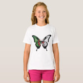 Algerije Swallowtail Vlinder Vlag Sticker T-shirt (Voorkant volledig)