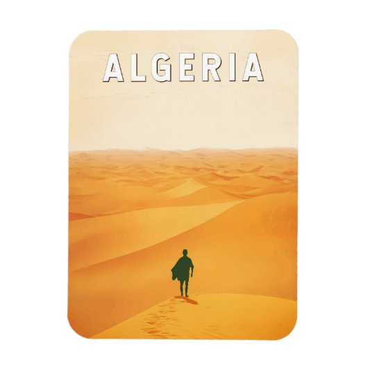 Algerije Travel Art Vintage Magneet (Verticaal)