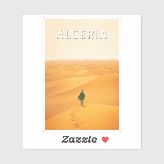 Algerije Travel Art Vintage Sticker (Vel)