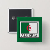 Algerije Vierkante Button 5,1 Cm (Voorkant /achterkant)