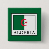 Algerije Vierkante Button 5,1 Cm (Voorkant)