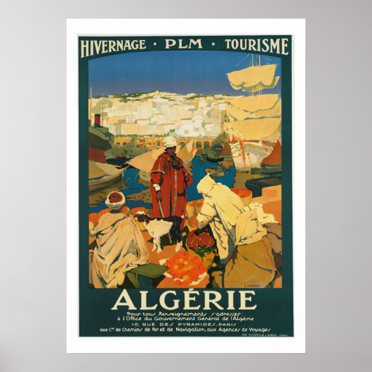 Algerije Vintage Travel Poster (Voorkant)
